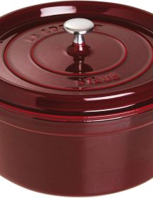 Staub Cast Iron 7-qt Round Cocotte - Grenadine, Made in France